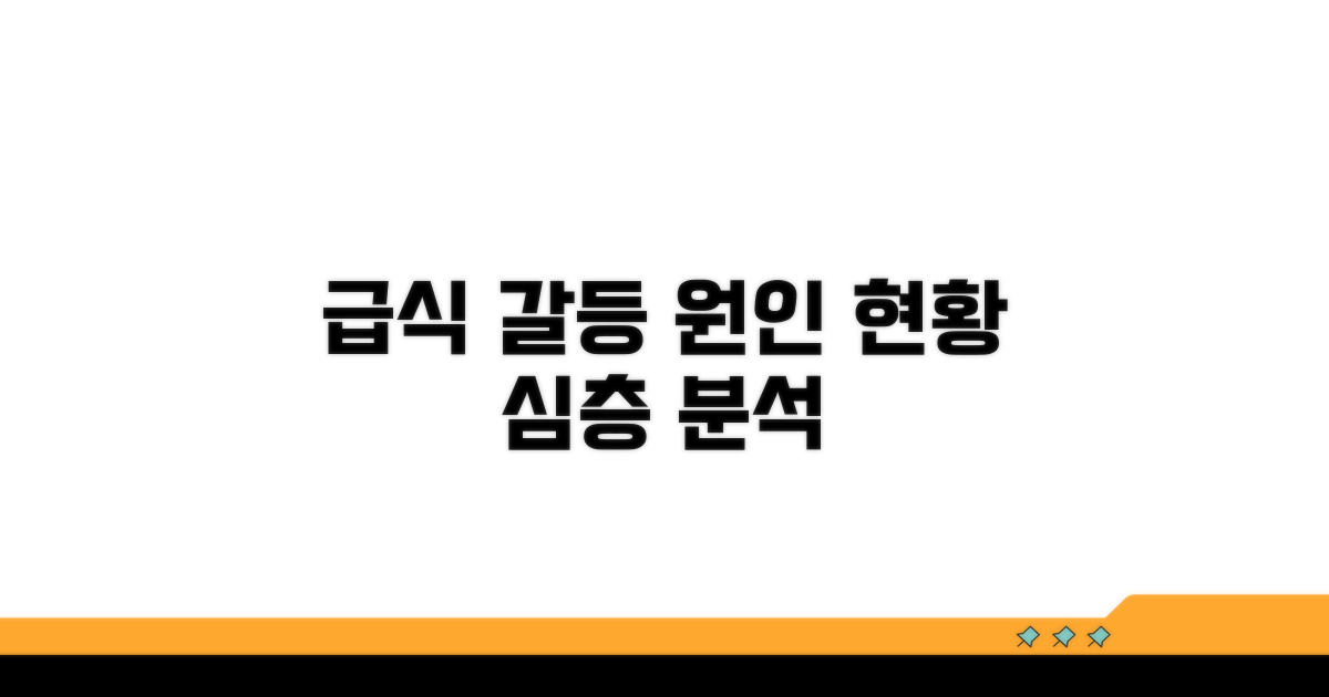 급식 갈등 원인과 현황 분석