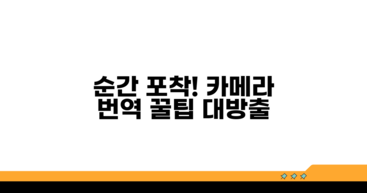 카메라 번역, 순간 포착 번역 꿀팁