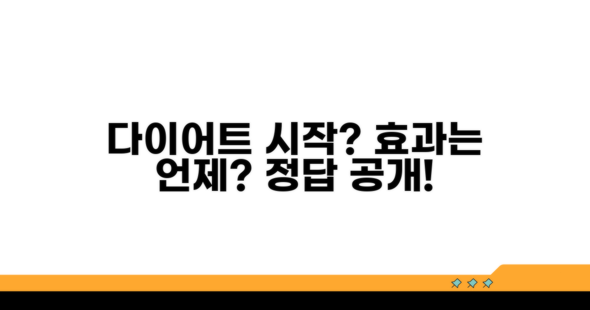 다이어트 시작과 효과 시기