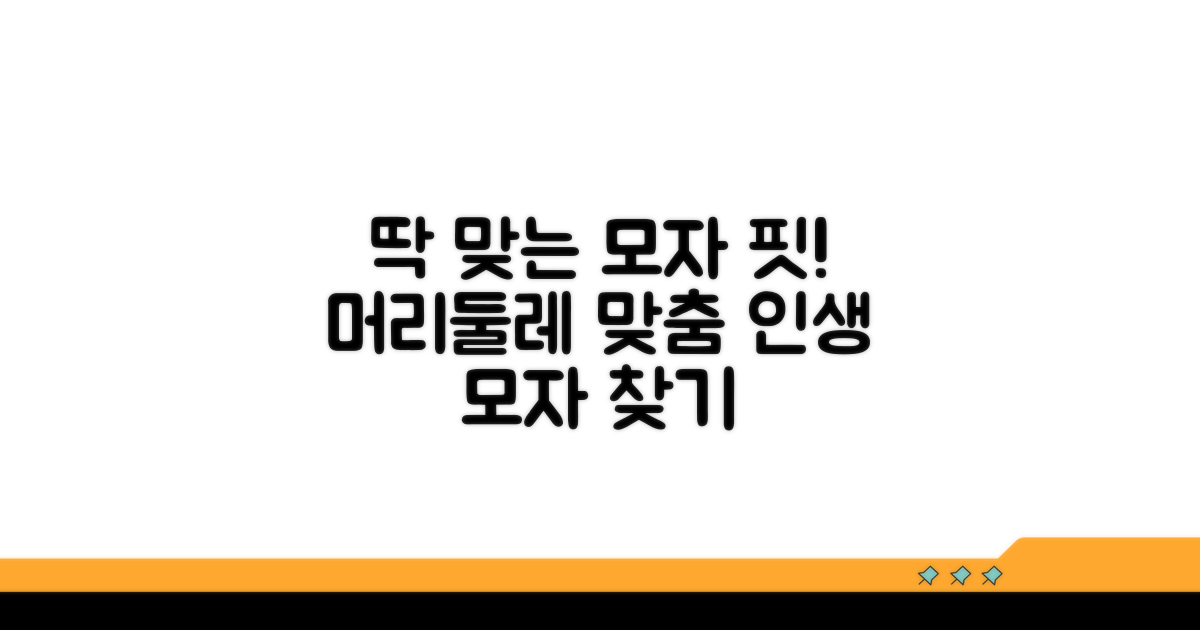 내 머리둘레 딱 맞는 모자 찾기