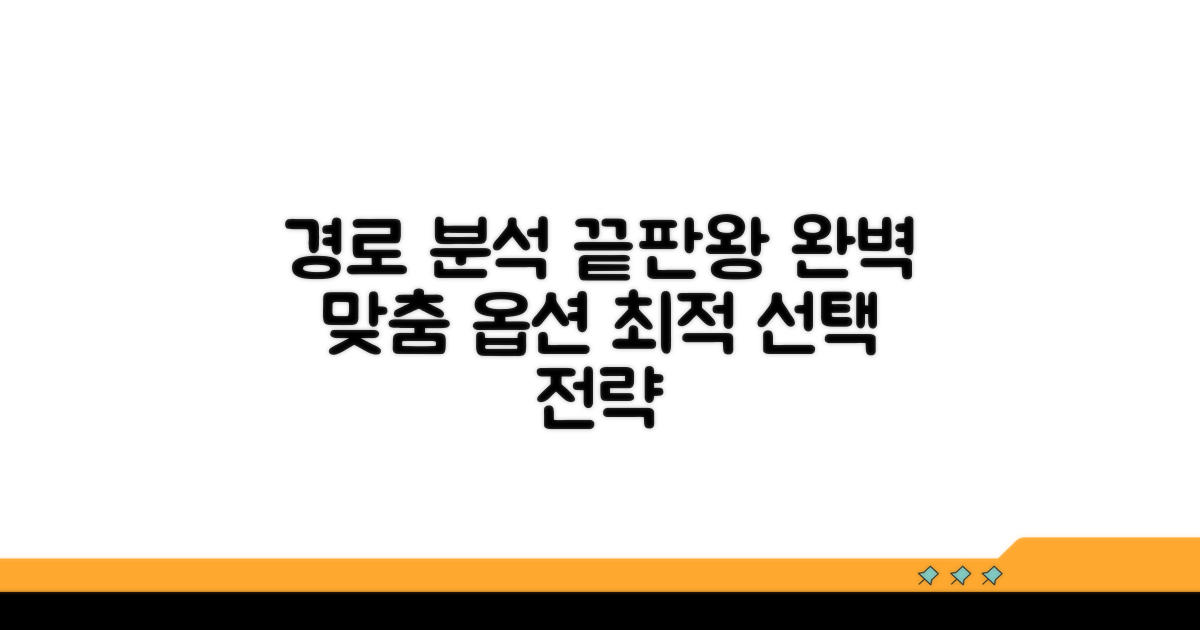 맞춤 경로 옵션, 완벽 분석