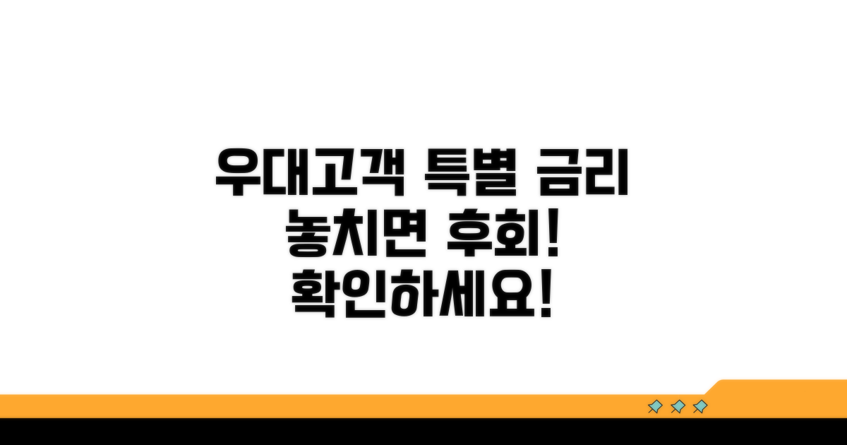 우대고객 특별 금리 조건 확인