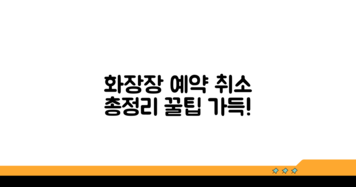 화장장 예약 취소, 기본 정보 총정리