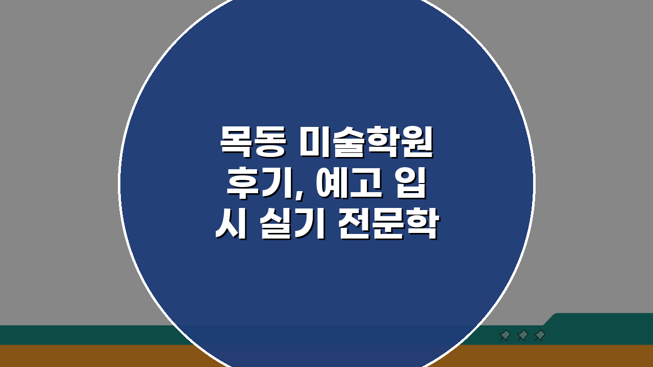 목동 미술학원 후기, 예고 입시 실기 전문학원 합격사례 A to Z