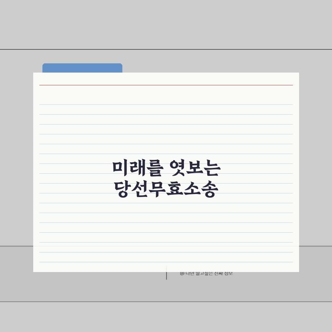 당선무효소송 제기 요건 및 사유, 이것만 알면 된다!
