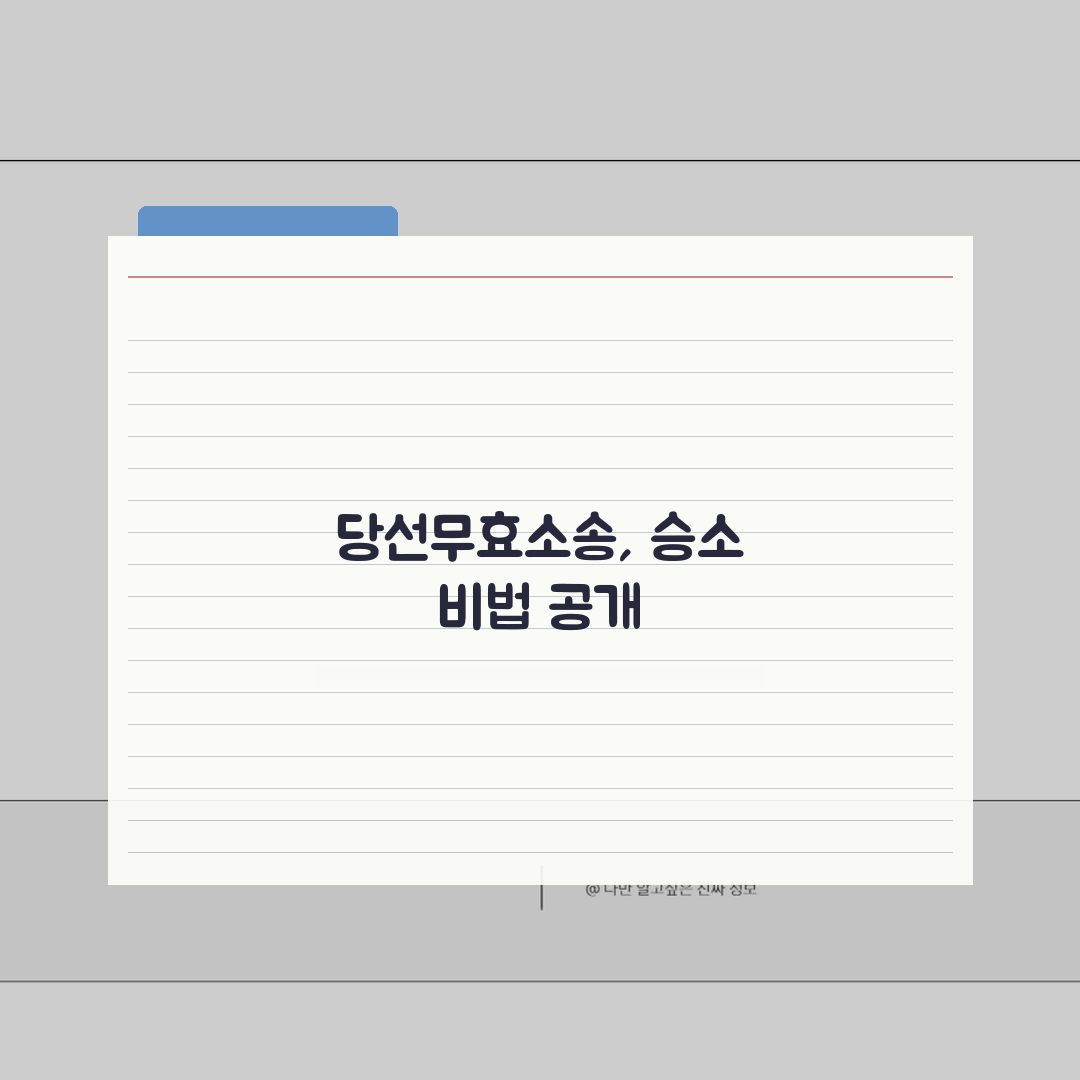 당선무효소송 제기 요건 및 사유, 이것만 알면 된다!