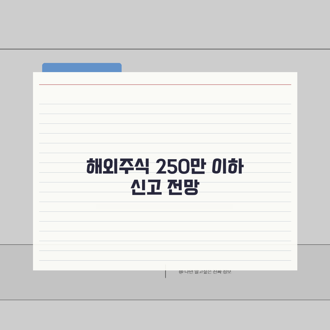 해외주식 250만원 이하 신고 | 의무여부, 절차, 벌금 총정리: 7가지 필수 정보