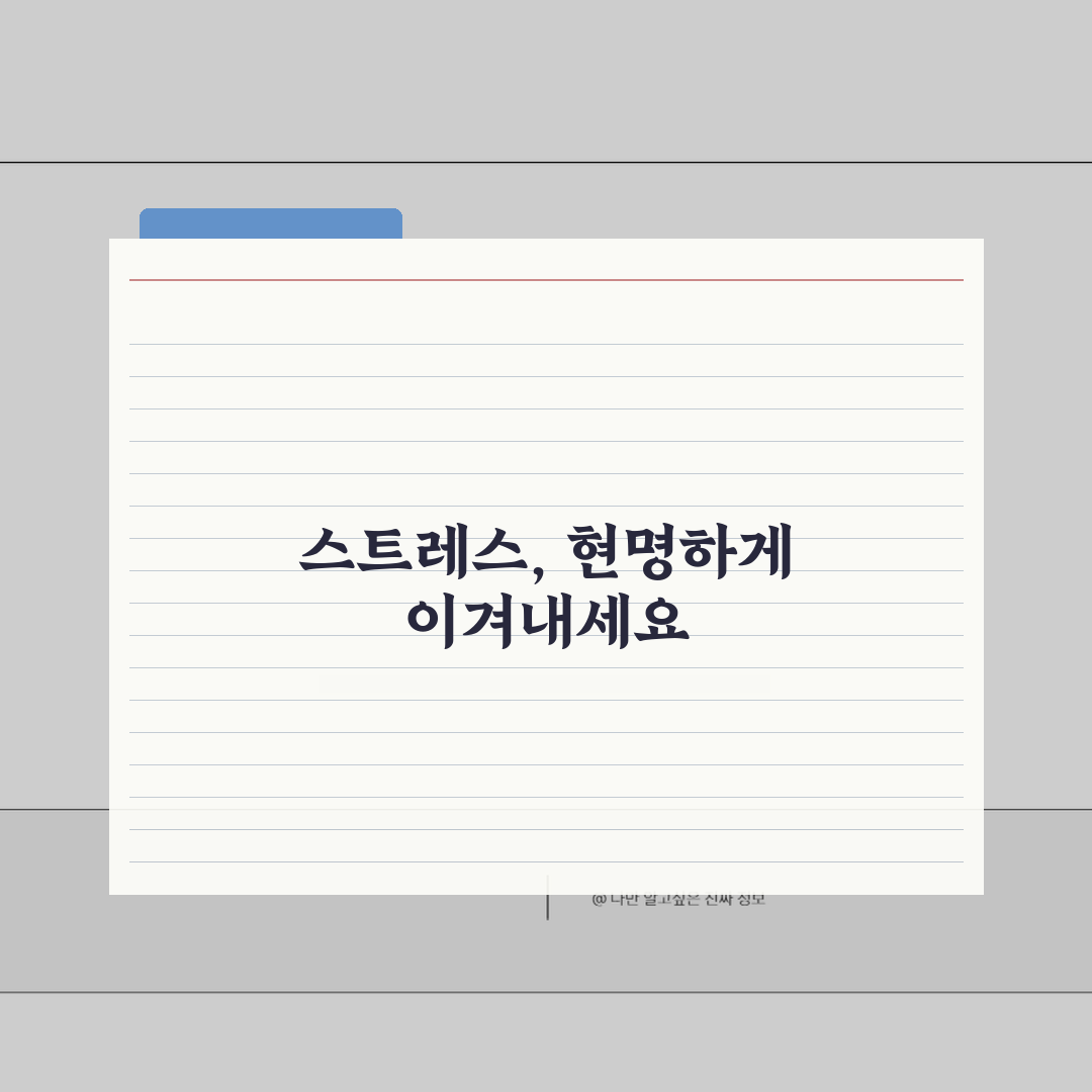 일상 스트레스 해소법 | 5가지 마음 관리 습관 만들기