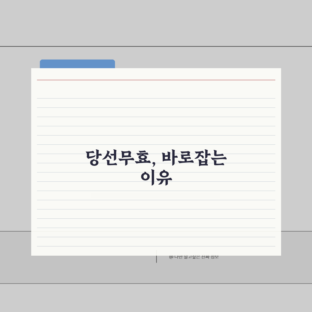 당선무효소송 제기 요건 및 사유, 이것만 알면 된다!