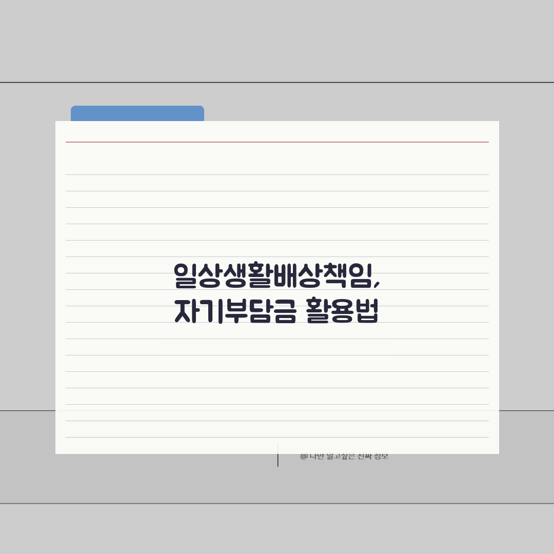일상생활배상책임 자기부담금 | 보험금 지급시 본인이 부담해야 하는 자기부담금 기준 완벽가이