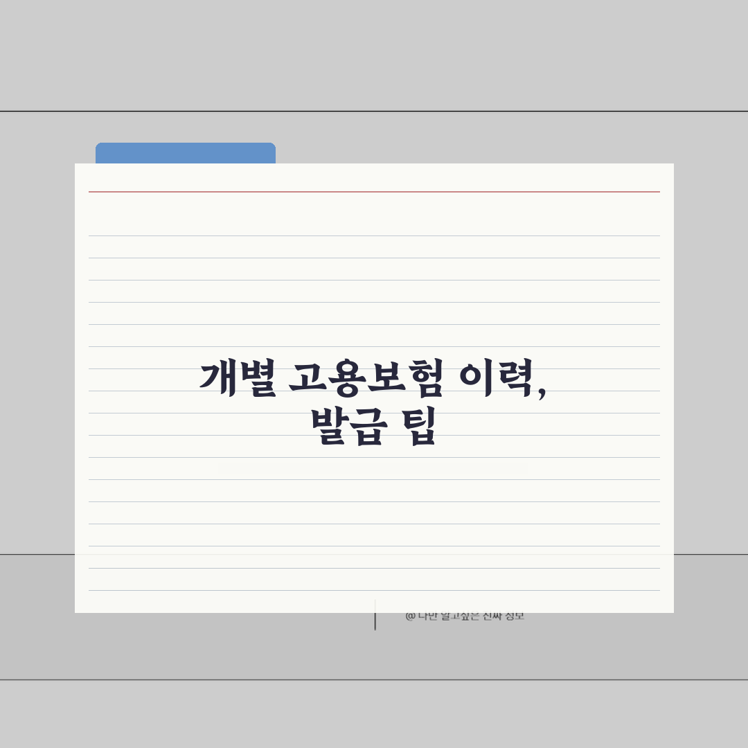 고용보험자격이력내역서 발급, 개별사업장 발급 (+확인) 3가지 방법